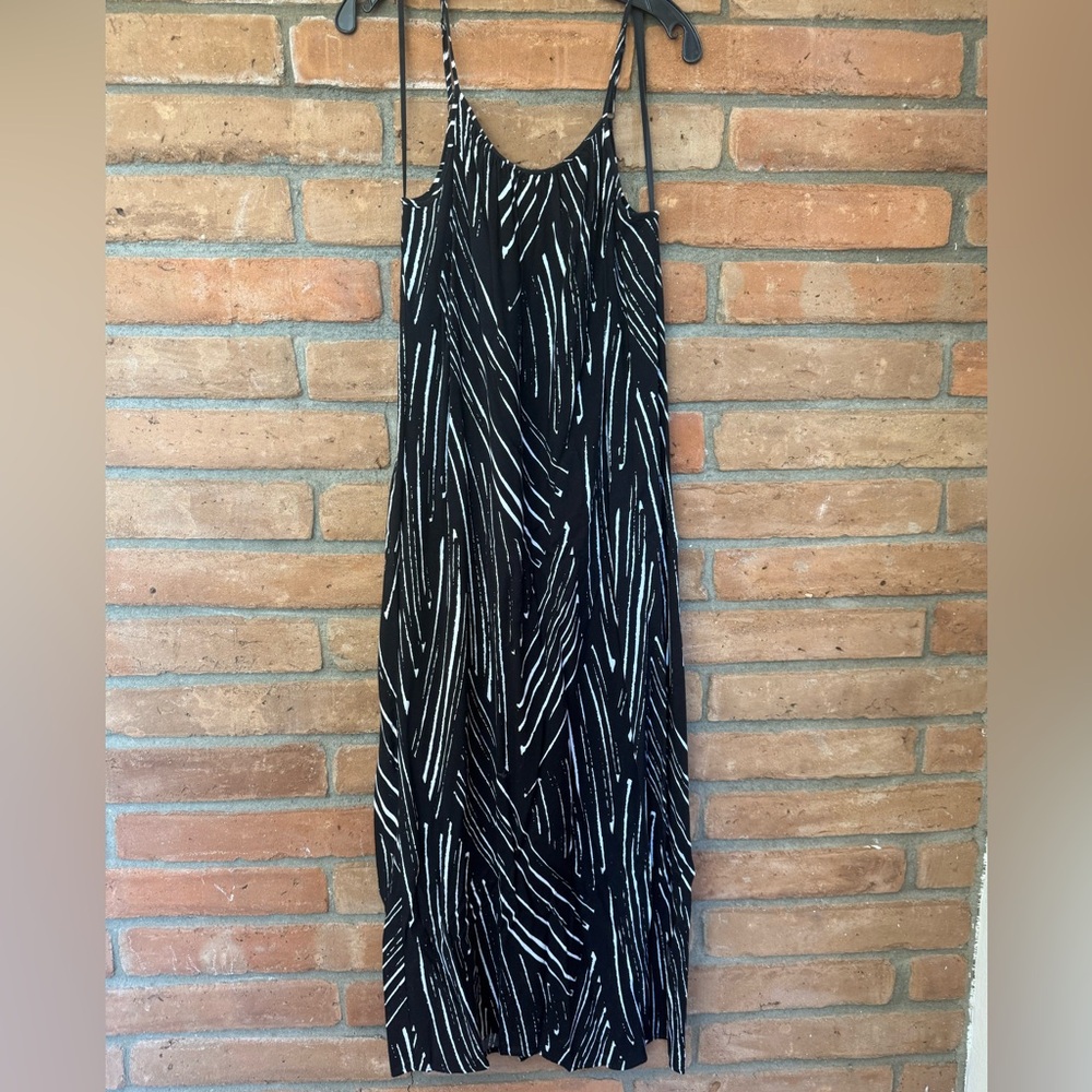 Black and White printed maxi dress